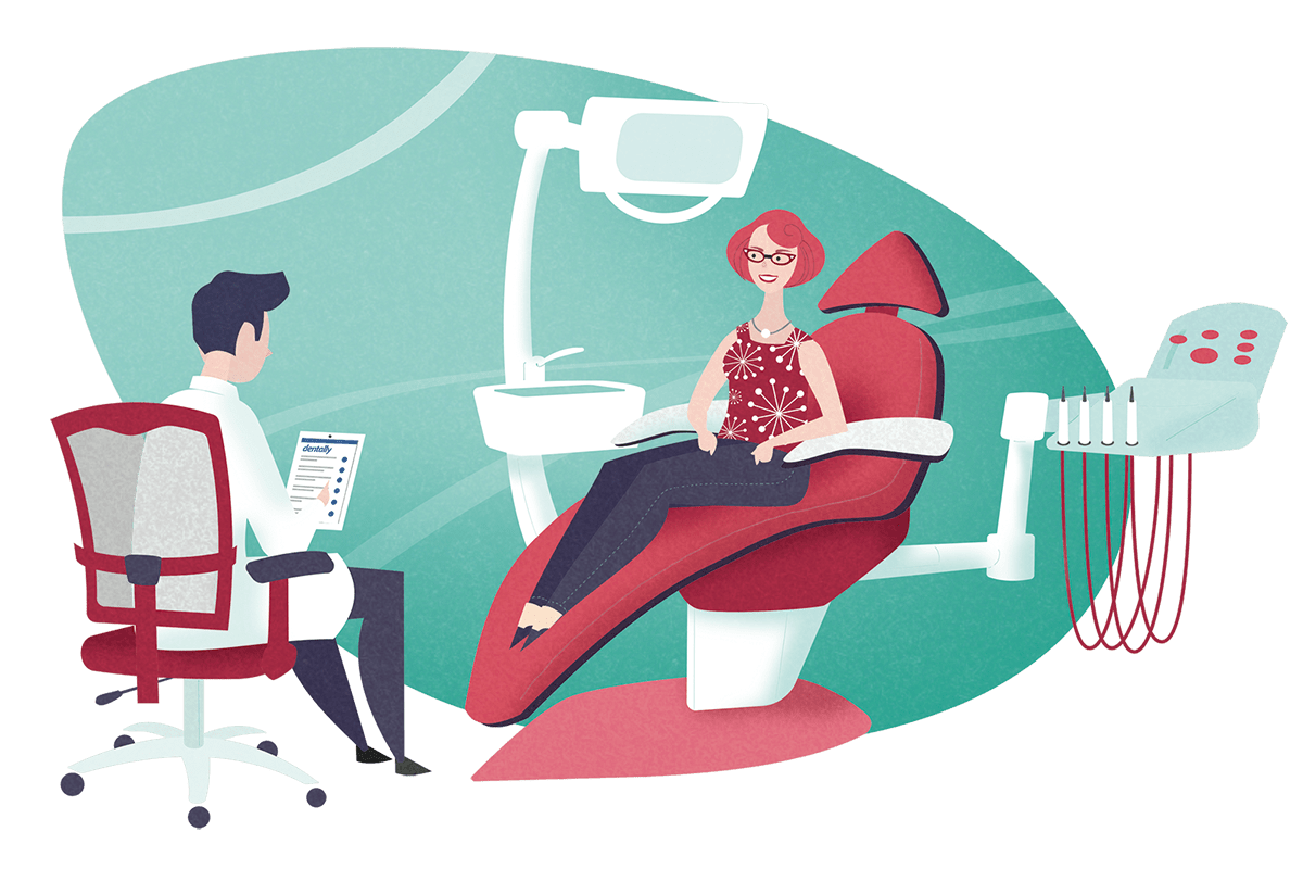 Dental practice software illustration